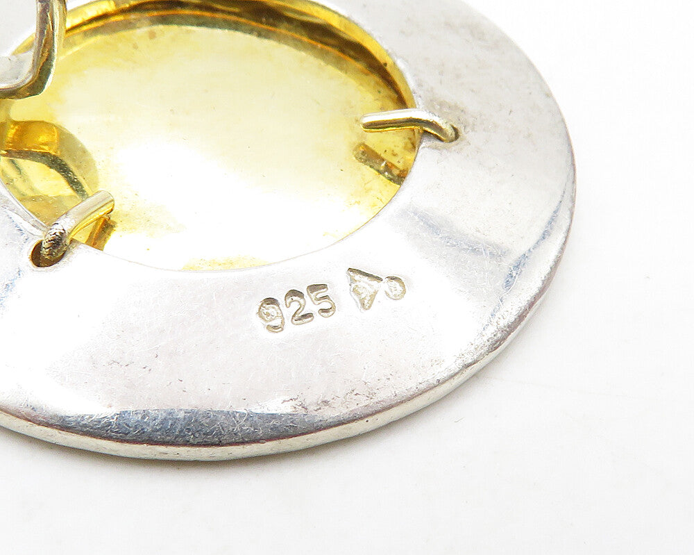 SILPADA 925 Sterling Silver Shiny Two Tone Hammered Round Pendant PT13827