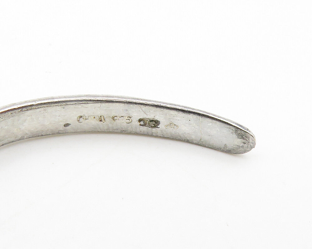 925 Sterling Silver Vintage Shiny Mother's Love Quote Cuff Bracelet BT7877
