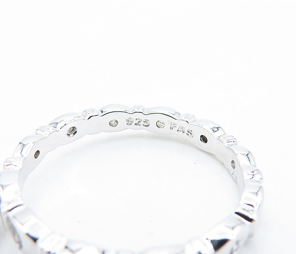 925 Sterling Silver Cubic Zirconia Solitaire With Accents Ring Sz 8 RG5844