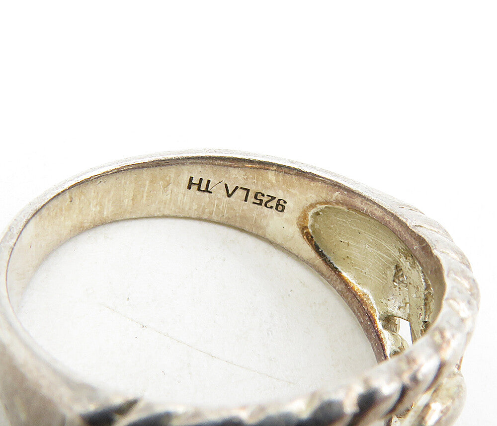 925 Sterling Silver Vintage Open Infinity Twist Band Ring Sz 6.5 RG8818
