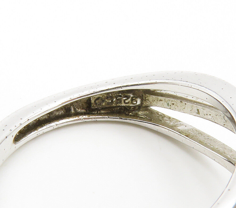 925 Sterling Silver Genuine Diamonds Shiny Split Shank Hoop Earrings EG7525