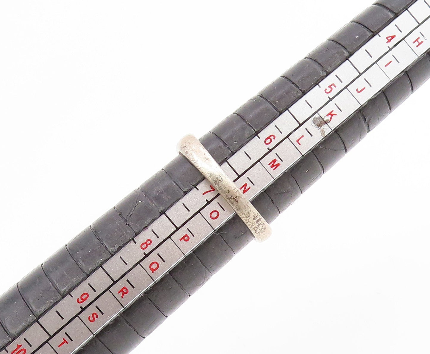 925 Sterling Silver Vintage Ring Oval Cut Sapphire Statement Band Sz 6.5 RG34421