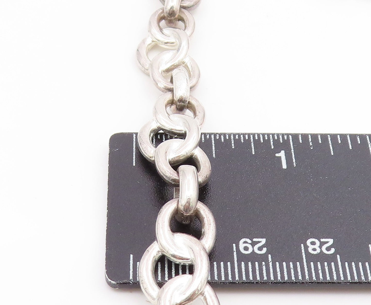 925 Sterling Silver Vintage Necklace LINKS OF LONDON Love Heart Toggle NE4825
