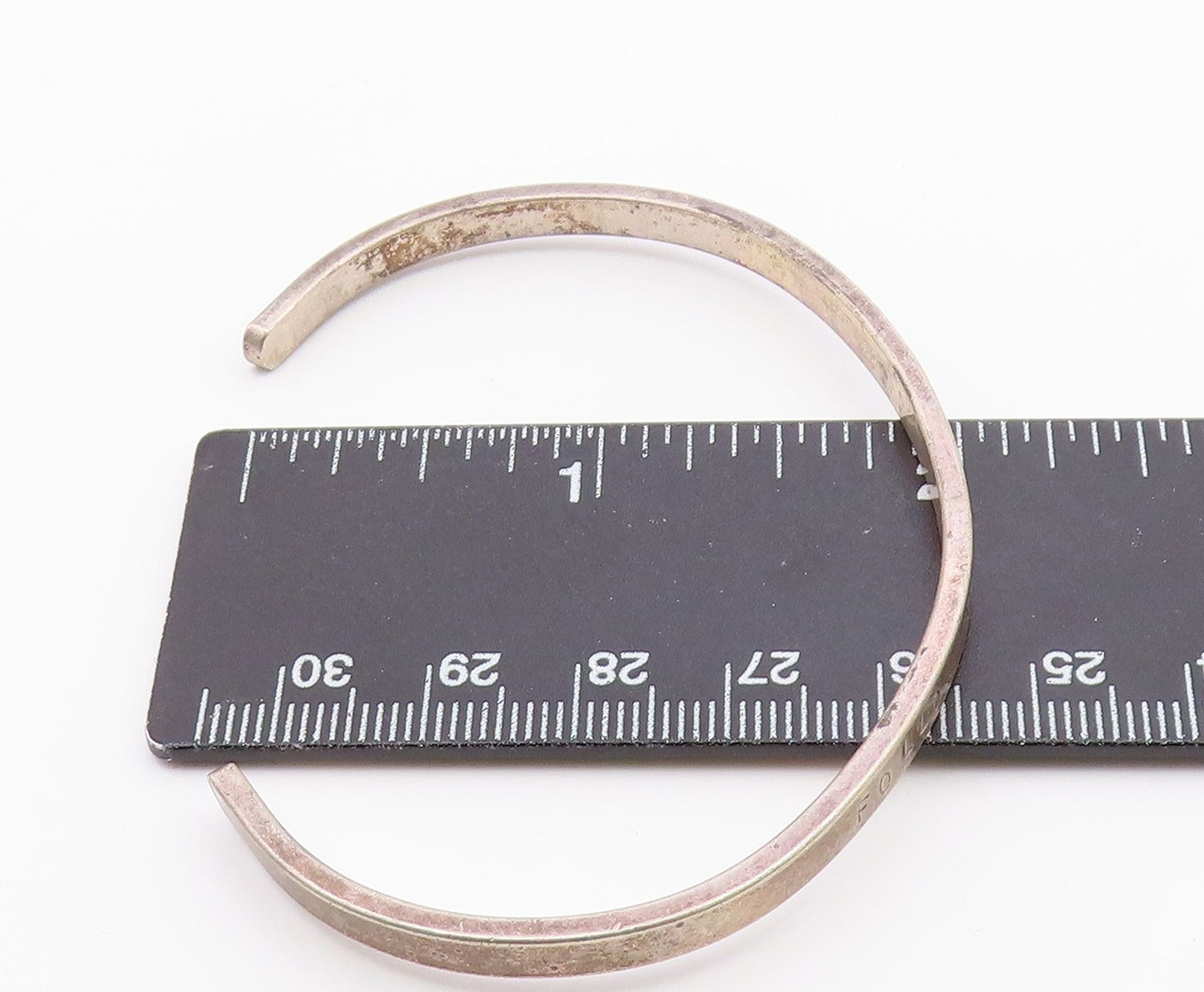 925 Sterling Silver Vintage Follow Your Instincts Cuff Bracelet BT9176