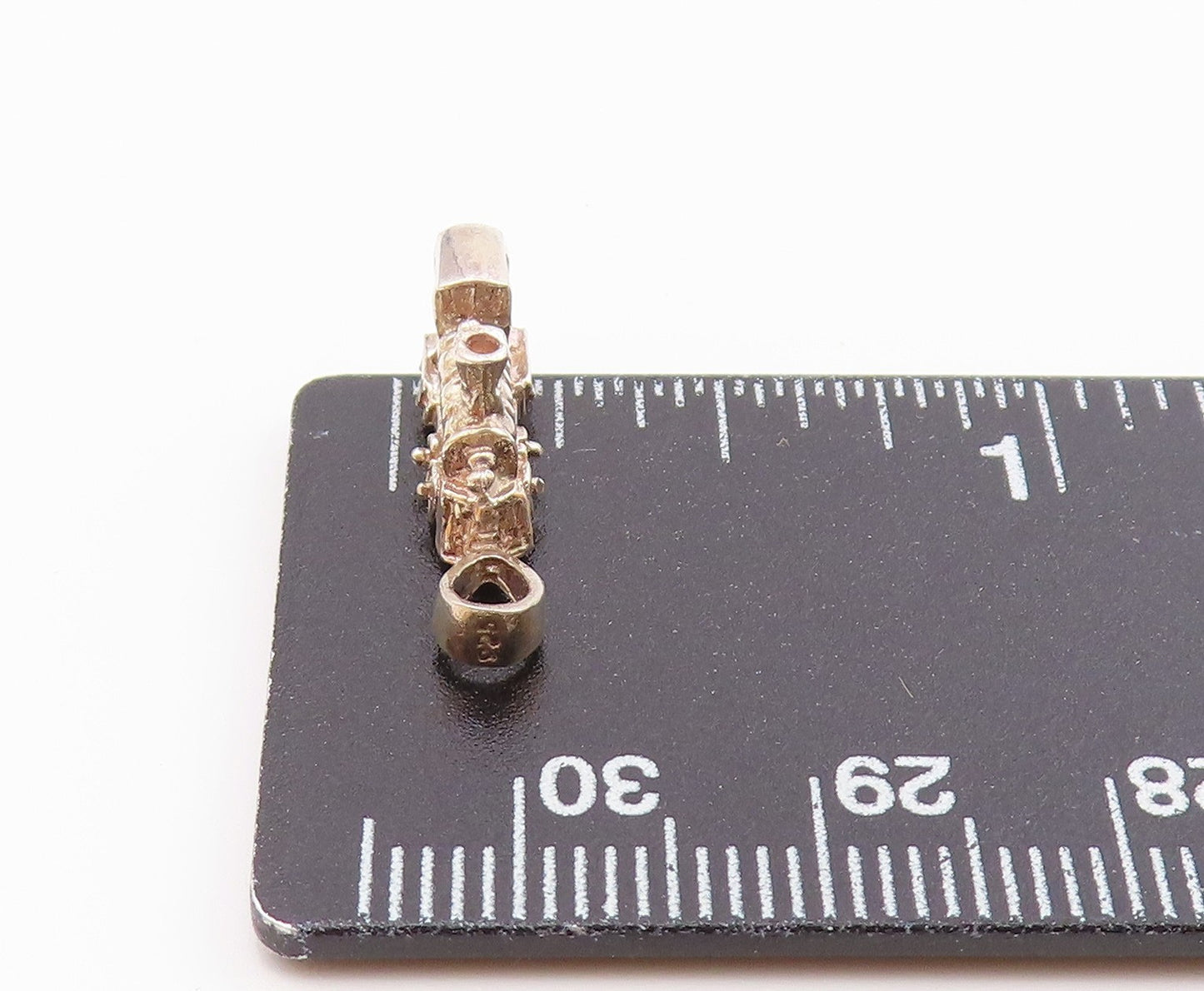 925 Sterling Silver Vintage Petite Shiny Steam Train Pendant PT18170