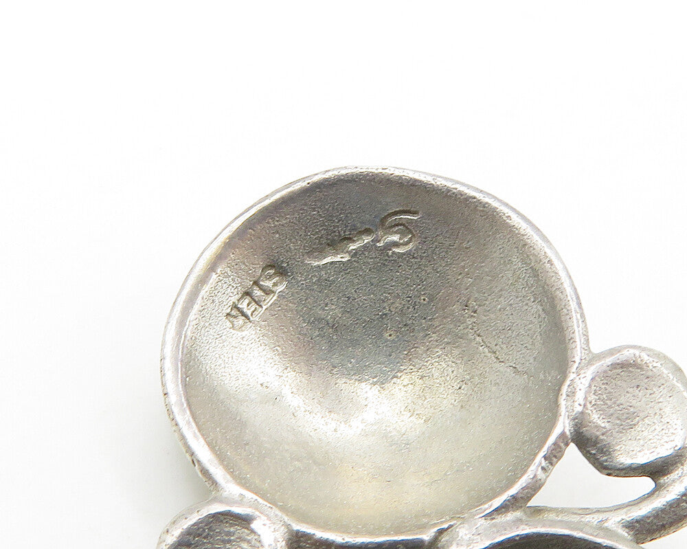 925 Sterling Silver Vintage Shiny Winter Snowman Motif Pendant PT14423