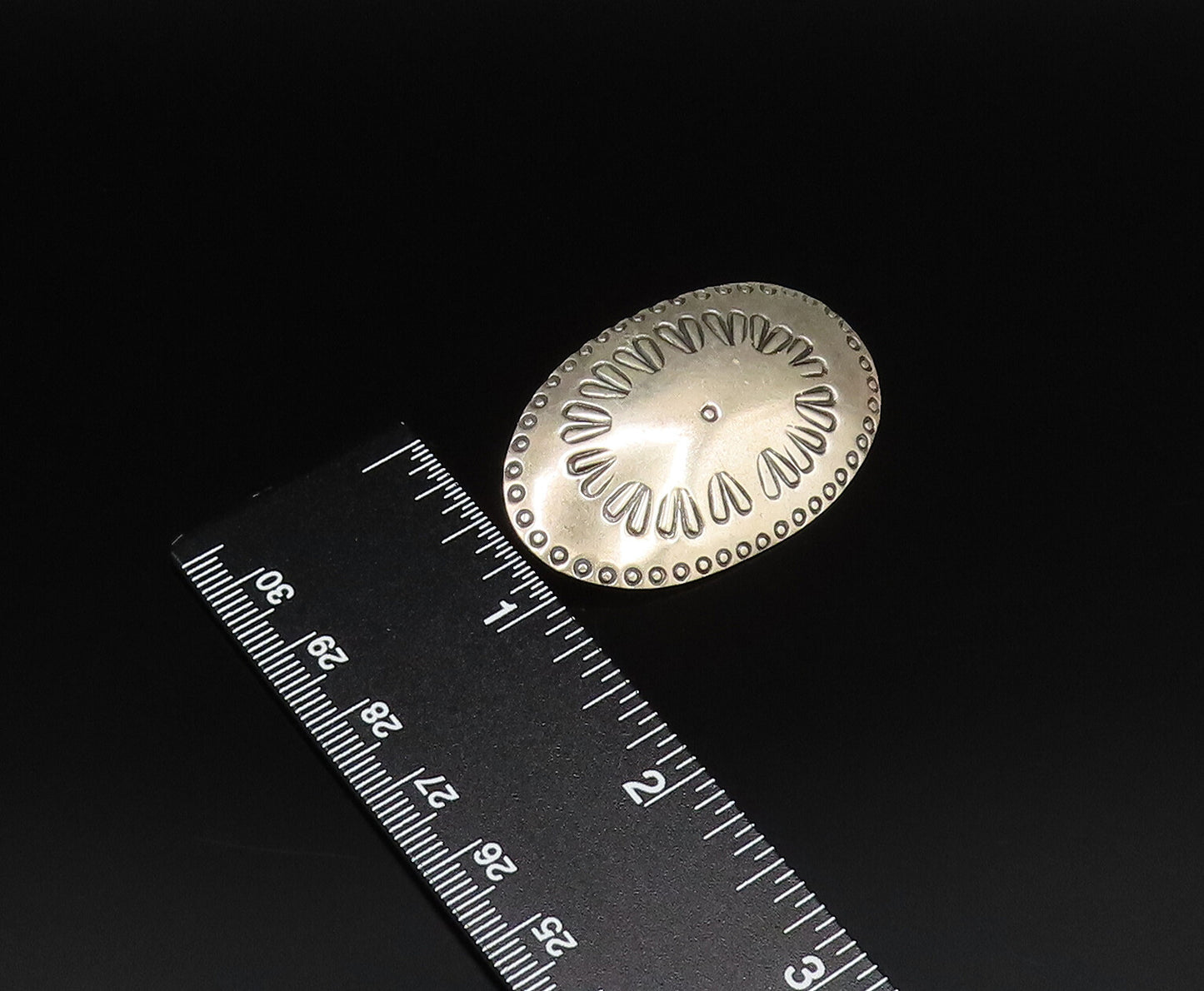 SOUTHWESTERN 925 Sterling Silver Vintage Engraved Floral Oval Brooch Pin BP9822