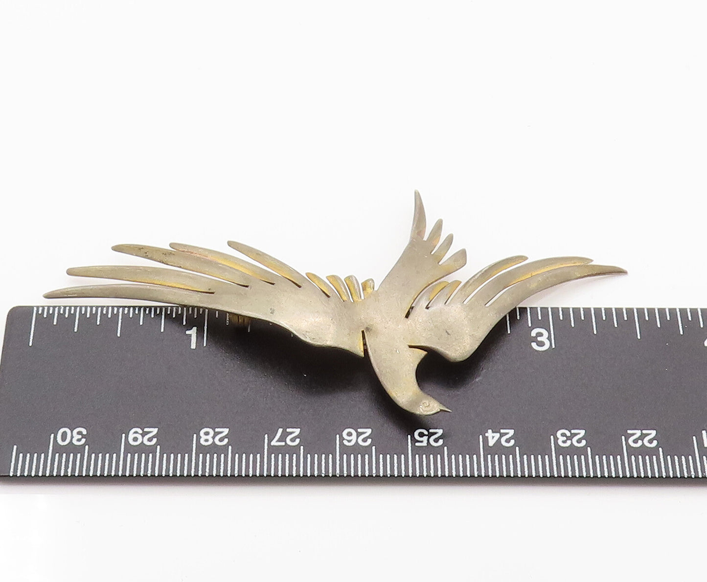 925 Sterling Silver Vintage Minimalist Flying Bird Brooch Pin BP10113
