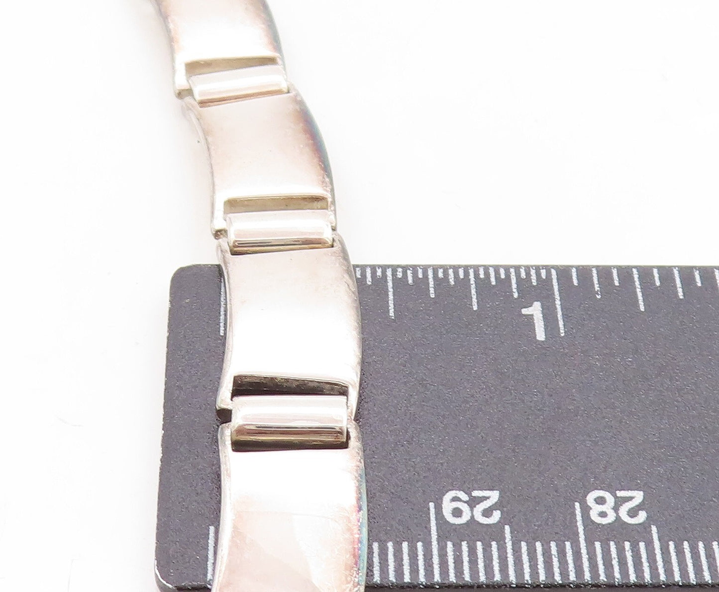925 Sterling Silver Vintage Necklace LONDON LINKS solid Rectangle Links NE4416