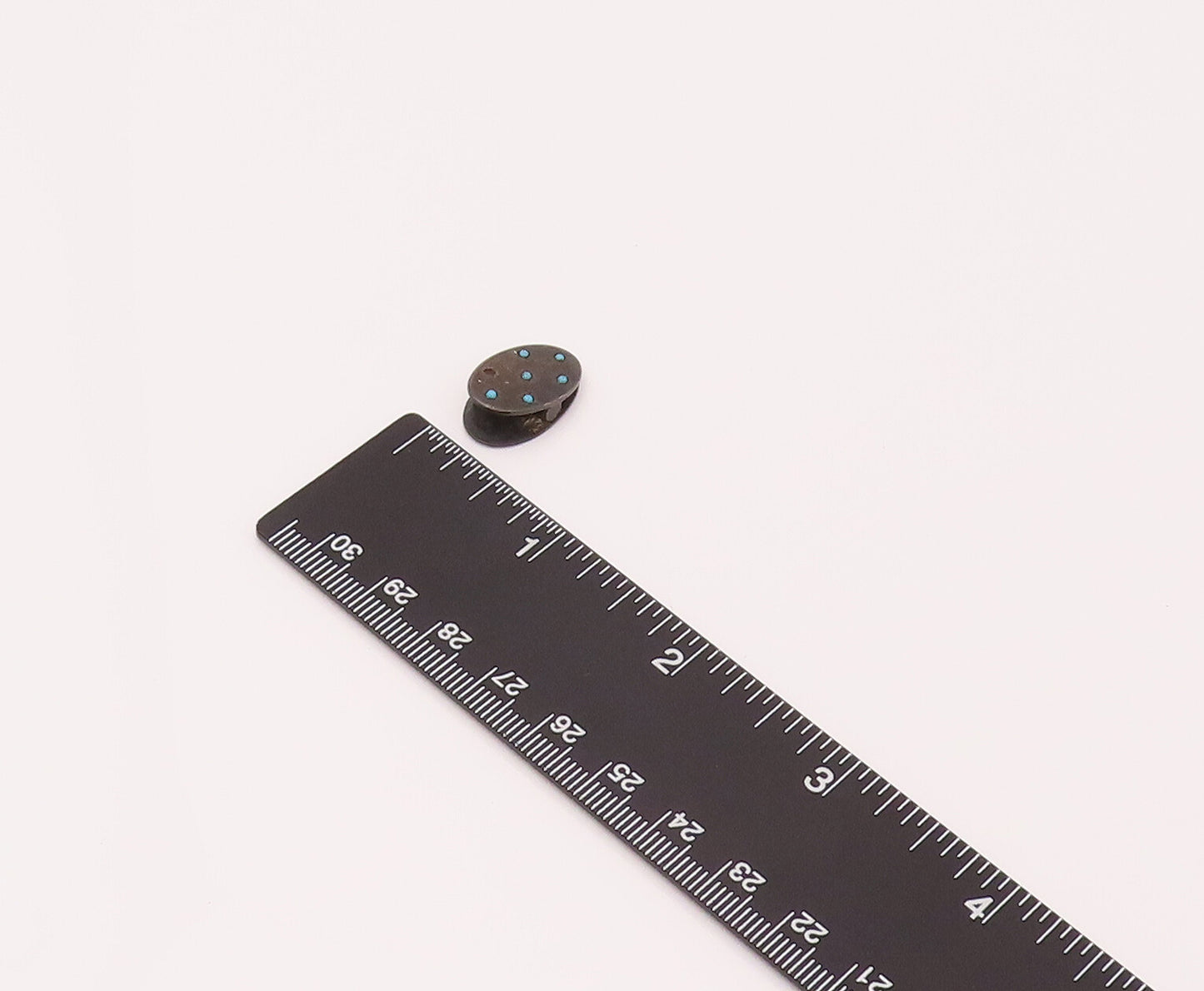 925 Sterling Silver Vintage Antique Small Oval Blue Stone Star Tie Pin TR3480