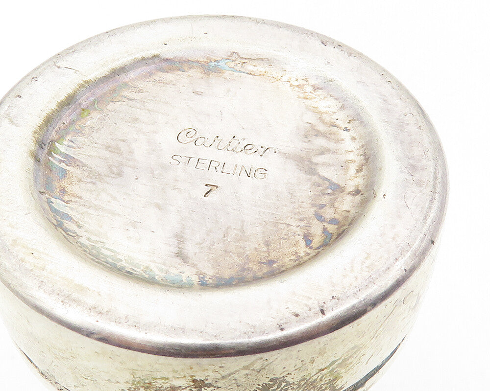 CARTIER 925 Sterling Silver Vintage Shiny Single Salt Pepper Shaker TR1763