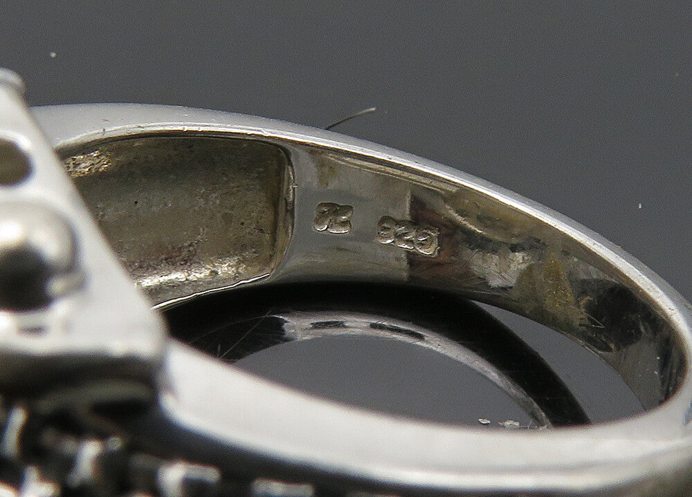925 Sterling Silver Vintage Freshwater Pearl Cocktail Ring Sz 7.5 RG20805