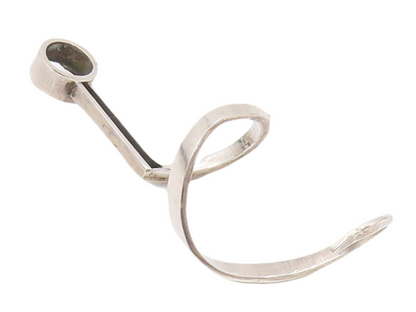 925 Sterling Silver Vintage Pendant Designer Solid Cutout Spiral Coil  PT23236