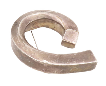 925 Sterling Silver Vintage Brooch Pin MEXICO Solid Large Open Loop  BP11147