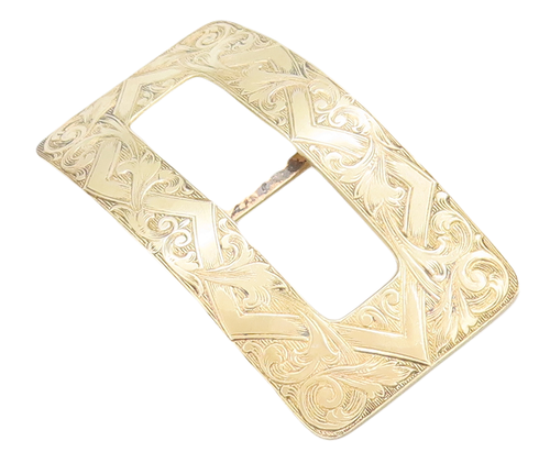 925 Sterling Silver Vintage Cloth Pin 1913 Antique Gold Plated Carved  TR3761