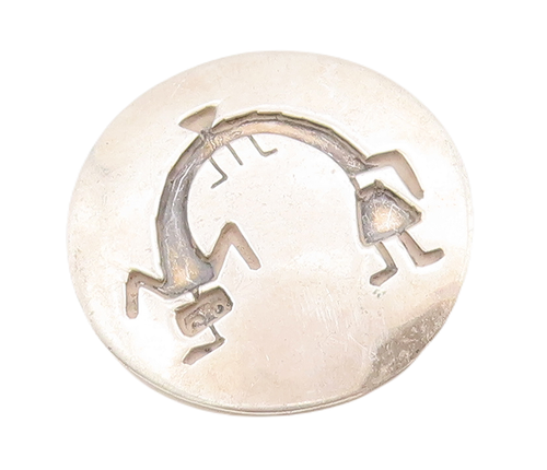 925 Sterling Silver Vintage Brooch Pin SADIE SAM NAVAJO Carved Tall Man  BP10964