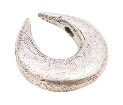 925 Sterling Silver Vintage Pendant Solid Designer U Etched Heavy  PT23228