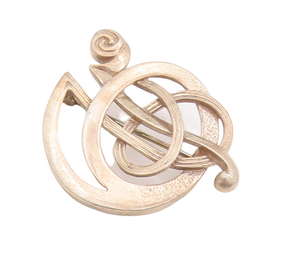 925 Sterling Silver Vintage Brooch Pin Designer Cutout Alphabet 'H'  BP11108