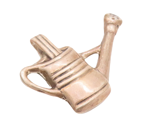 925 Sterling Silver Vintage Pendant MEXICO Carved Plant Watering Jug  PT22948