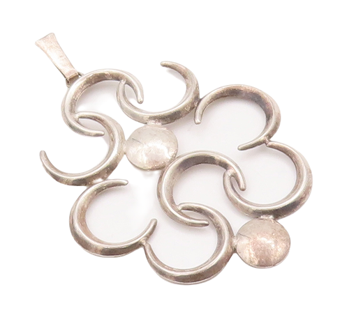 925 Sterling Silver Vintage Pendant Solid Cutout HC Ostrem Norway  PT23135