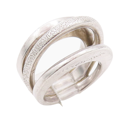 925 Sterling Silver Vintage Ring PIANEGONDA Designer Cutout Shank  Sz 7 RG28547