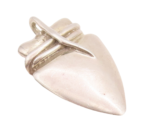 925 Sterling Silver Vintage Pendant GIDEON Carved Playing Top & Thread  PT22865