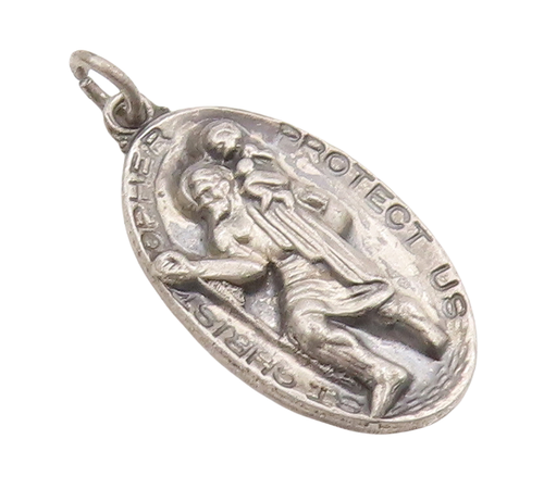 925 Sterling Silver Vintage Pendant HAYWARD Solid Religious Carved Man  PT23118