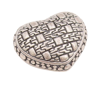 925 Sterling Silver Vintage Pendant Intense Carved Domed Love Heart  PT22877