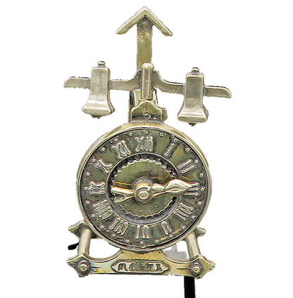 925 Sterling Silver  Vintage Heavy Mechanical Desktop Clock (SPINS)  TR2752