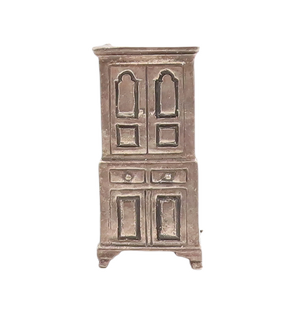 925 Sterling Silver Vintage Brooch Pin Solid Etched Antique Cupboard  BP11044