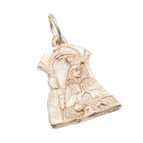 925 Sterling Silver Vintage Pendant Solid Carved Religious Pendant  PT23126