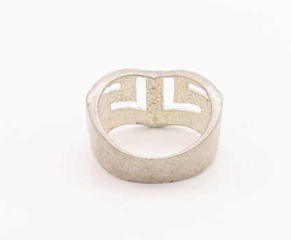925 Sterling Silver Vintage Ring DAVID SIGAL Designer L Cutout  Sz 7 RG28992