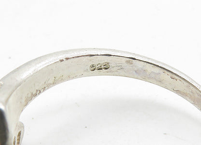 925 Sterling Silver  Sparkling Cubic Zirconia Bypass Band Ring Sz 8  RG10436