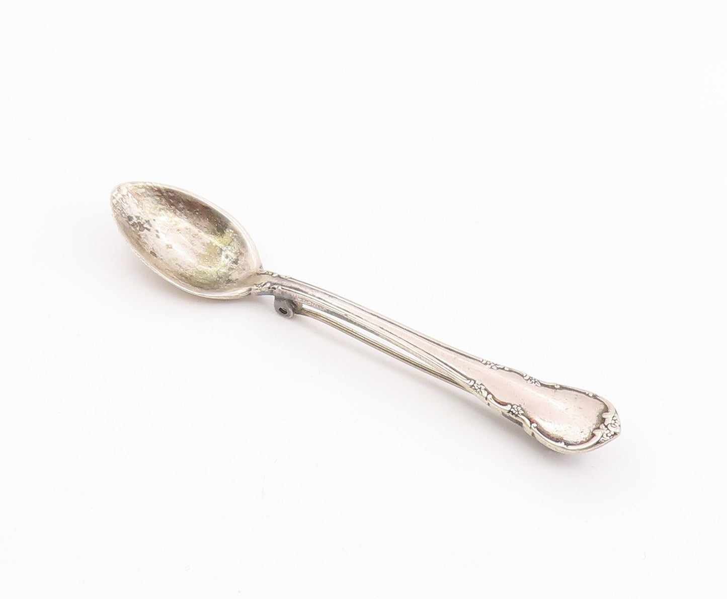 LUNT 925 Sterling Silver Vintage Modern Victorian Spoon Brooch Pin  BP5046