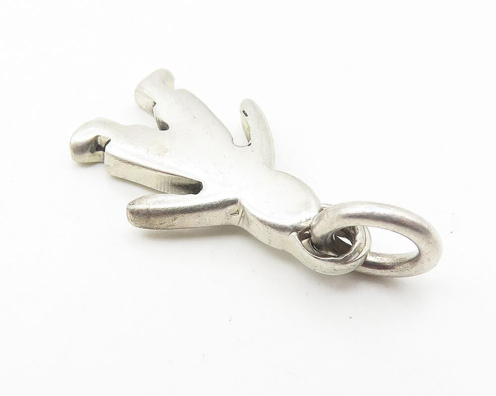 925 Sterling Silver  Vintage Shiny Petite Person Silhouette Pendant  PT8236