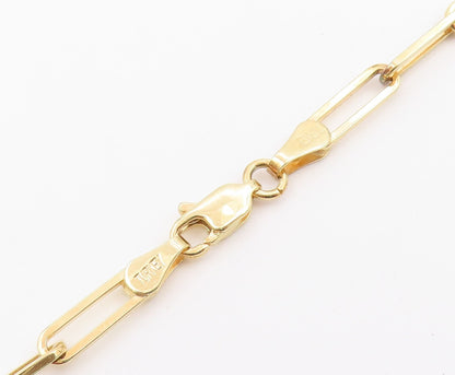 925 Sterling Silver Vintage Necklace Gold Plated Interlocking Oval Chain  NE4934