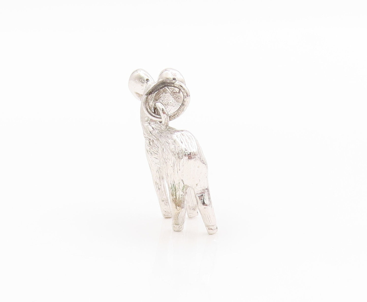 925 Sterling Silver Vintage Pendant 3D Carved Big Horn Sheep Ram Charm  PT23935