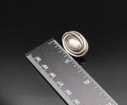 MEXICO 925 Silver  Vintage Wrapped Oval Bead Non Pierced Earrings  EG12098