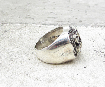 925 Sterling Silver  Marcasite Blooming Spring Flowers Ring Sz 6.5  RG1963