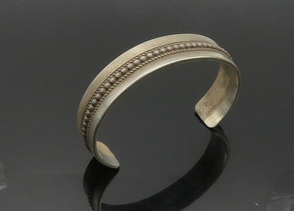 RON Y. NAVAJO 925 Silver  Vintage Dark Tone Bubble Twist Cuff Bracelet  BT8362