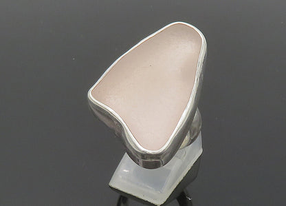 SACCO 925 Sterling Silver  Vintage Recycled Glass Cocktail Ring Sz 7.5 RG20275