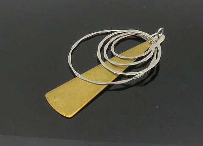 RLM STUDIO 925 Sterling Silver  Vintage Shiny 2 Tone Hammered Pendant  PT17725