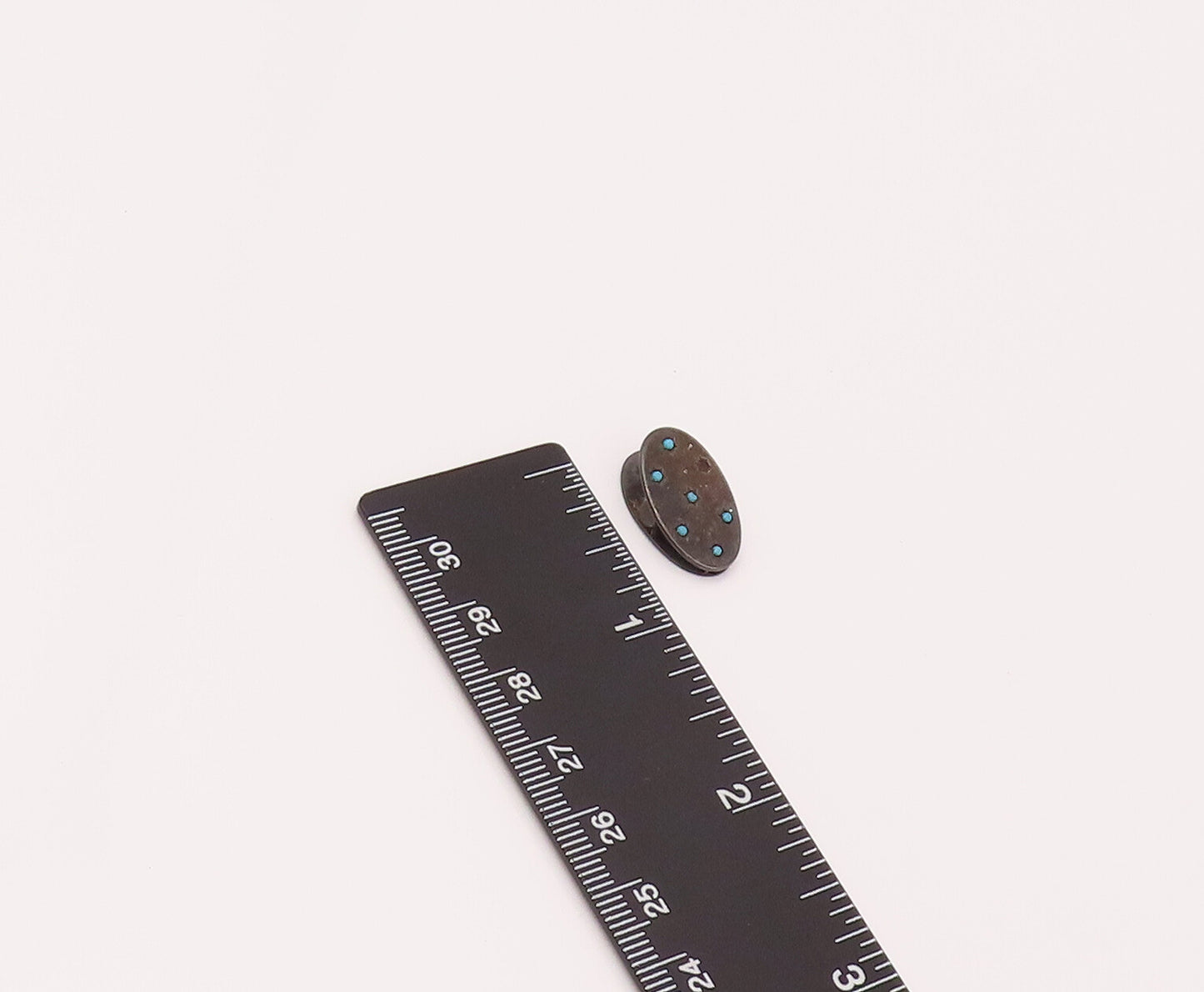 925 Sterling Silver  Vintage Antique Small Oval Blue Stone Star Tie Pin TR3480