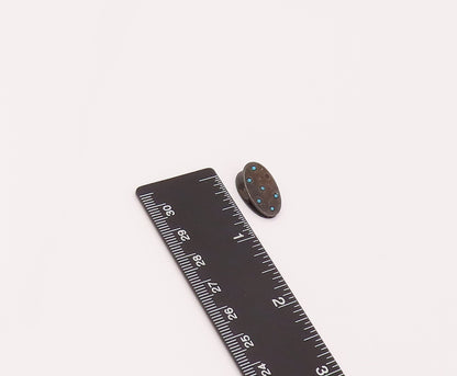 925 Sterling Silver  Vintage Antique Small Oval Blue Stone Star Tie Pin TR3480