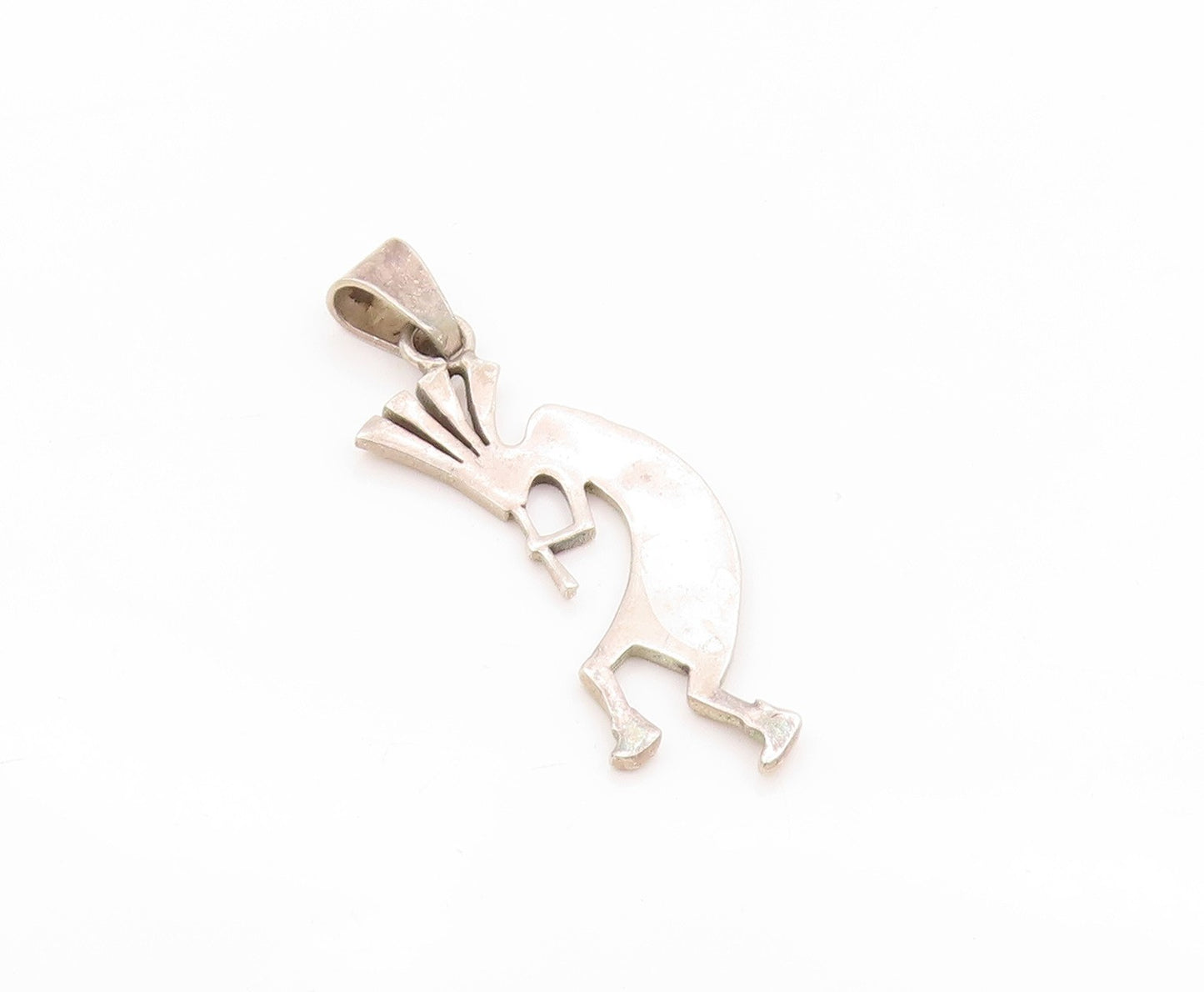 925 Sterling Silver Vintage Pendant Kokopelli Humpbacked Flute Player PT24128