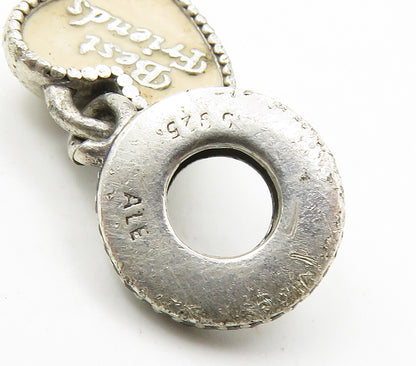 PANDORA 925 Sterling Silver  Vintage Best Friends Love Heart Pendant  PT12493