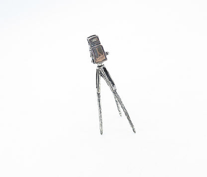 925 Sterling Silver Vintage Antique Old Fashioned Camera Trinket TR1094