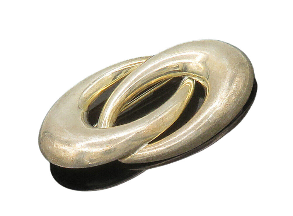MEXICO 925 Sterling Silver  Vintage Shiny Smooth Modernist Brooch Pin  BP6500