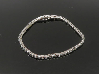 925 Sterling Silver  Round Cut White Cubic Zirconia Tennis Bracelet  BT1112