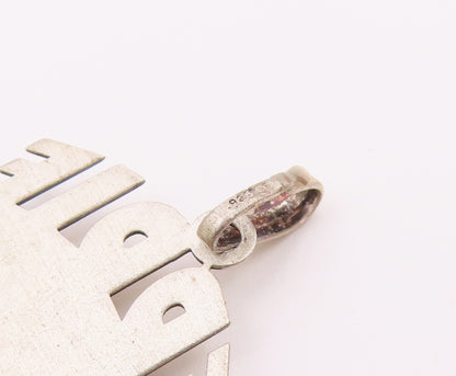925 Sterling Silver  Vintage Eddie 33 Baseball Sports Pendant  PT20360